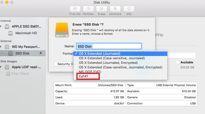 format a drive for mac and windows